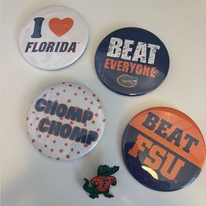 Florida Gators Button Set - Orange and Blue